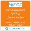 ONR-2 (English) | July 2023 January 2024 | IGNOU Solved Assignment Guide | N