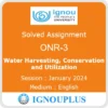 ONR-3 (English) | July 2023 January 2024 | IGNOU Solved Assignment Guide | N