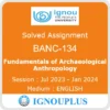 BANC-134 (English) | Jul 2023 - Jan 2024 | Ignou Assignment Guide